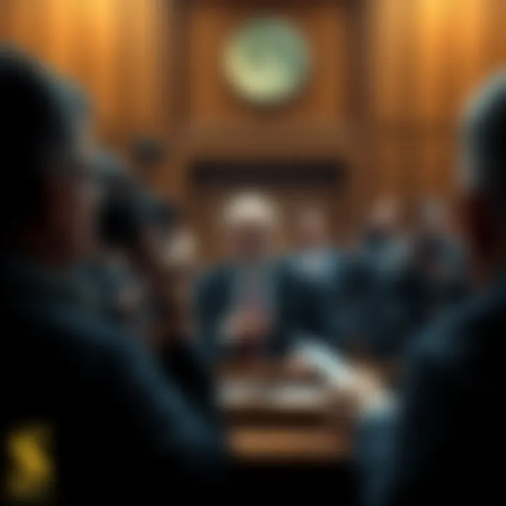 SafeMoon founder Karony is sentenced in court, surrounded by legal officials and media.